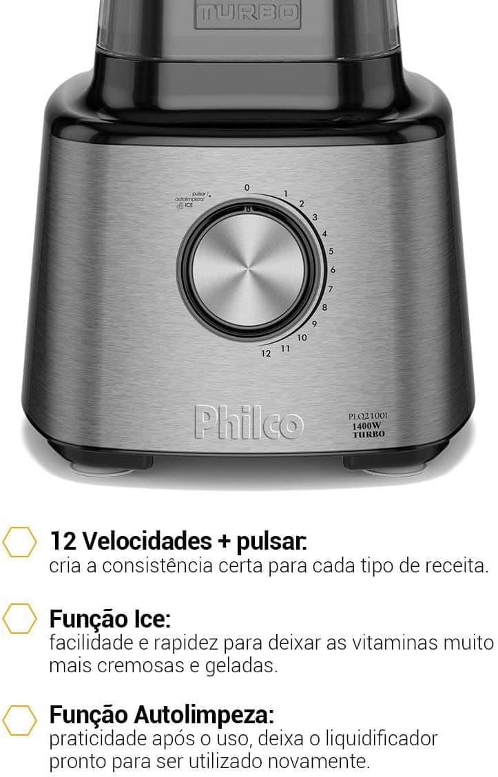 Liquidificador Philco PLQ2100PI - 1400W - Miniatura 4