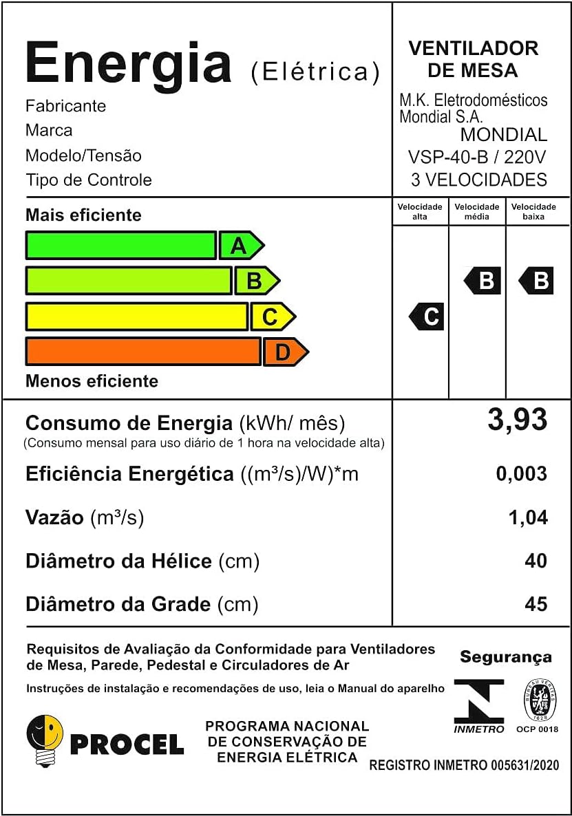 Ventilador de Mesa MONDIAL Super Power 40cm - Miniatura 7
