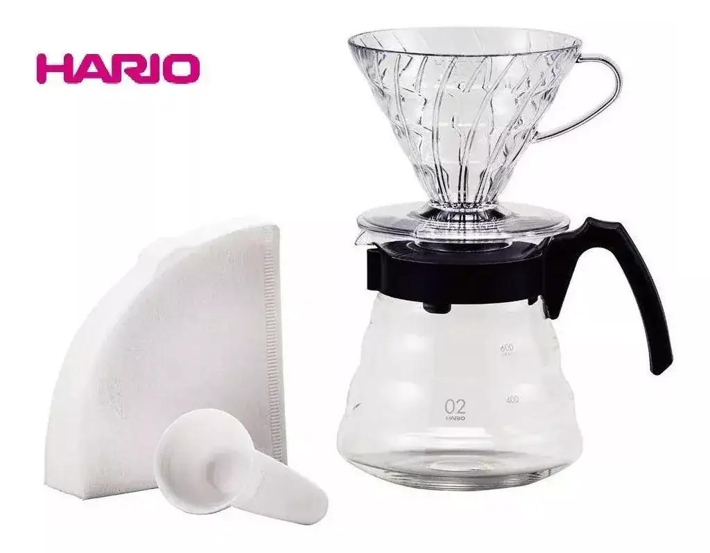 Kit Cafeteira Hario V60 Jarra+tampa+suporte+colher+40 Filtro - Miniatura 6