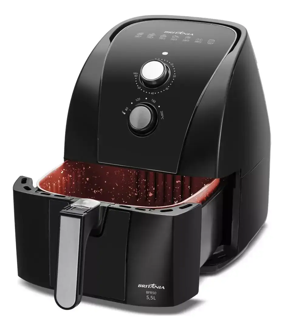 Air Fryer Britânia 5,5l Antiaderente Redstone 1500w Bfr50 - Miniatura 2