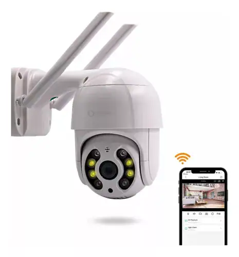 Câmera de Segurança Inteligente 360° Wi-Fi Externa 2k Tuym Full HD Jortan - Miniatura 6