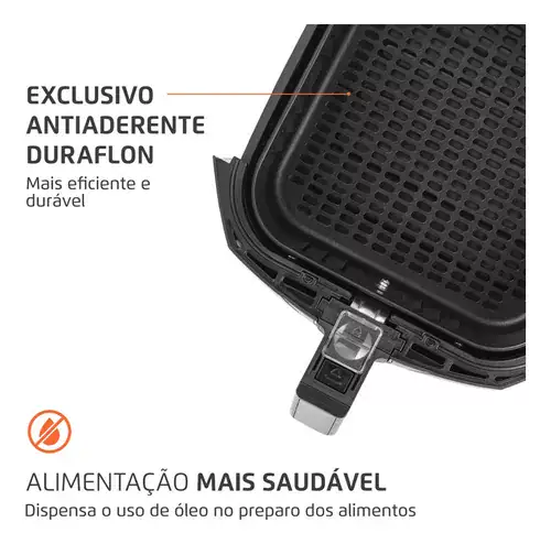 Fritadeira sem óleo air fryer 4L Mondial preto 1500W AFN-40-BFT - Miniatura 7