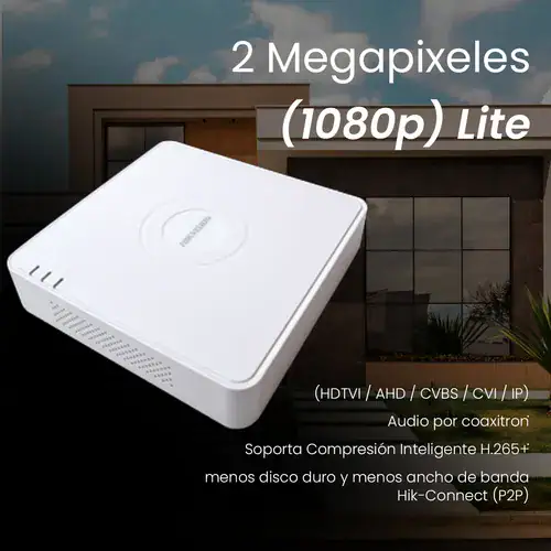 Hikvision Dvr 8ch +2ip 1080p Lite Pentahybrid Coaxitron TurboHD - Miniatura 3