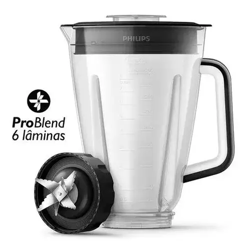 Liquidificador Série 5000 Com Jarra Inquebrável Inox 1400W 2L Philips Walita - Miniatura 4