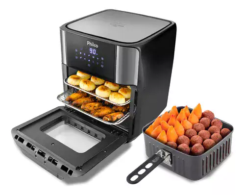Fritadeira Elérica Air Fryer Oven Philco Pfr2200 12 litros 4 Em 1 - Miniatura 3