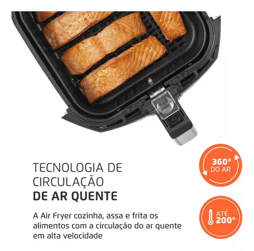 Fritadeira sem óleo air fryer 4L Mondial preto 1500W AFN-40-BFT - Miniatura 6