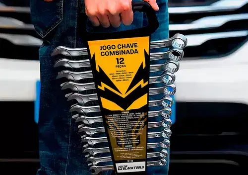Kit Jogo de Ferramentas 40 Peças com Soquetes e Kit Chave Combinada 6 a 22mm - Miniatura 4