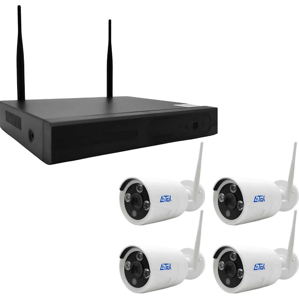 KIT NVR Gravador Digital de Vídeo 720p HDMI/VGA + 4 Câmeras Bullet 720P IP Aitek - Miniatura 1