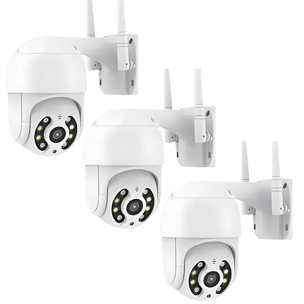 Kit 3x Câmera ip dome wi-fi Full HD externa Prova D’água + 3x Cartão  | Leve 3 Pague 2