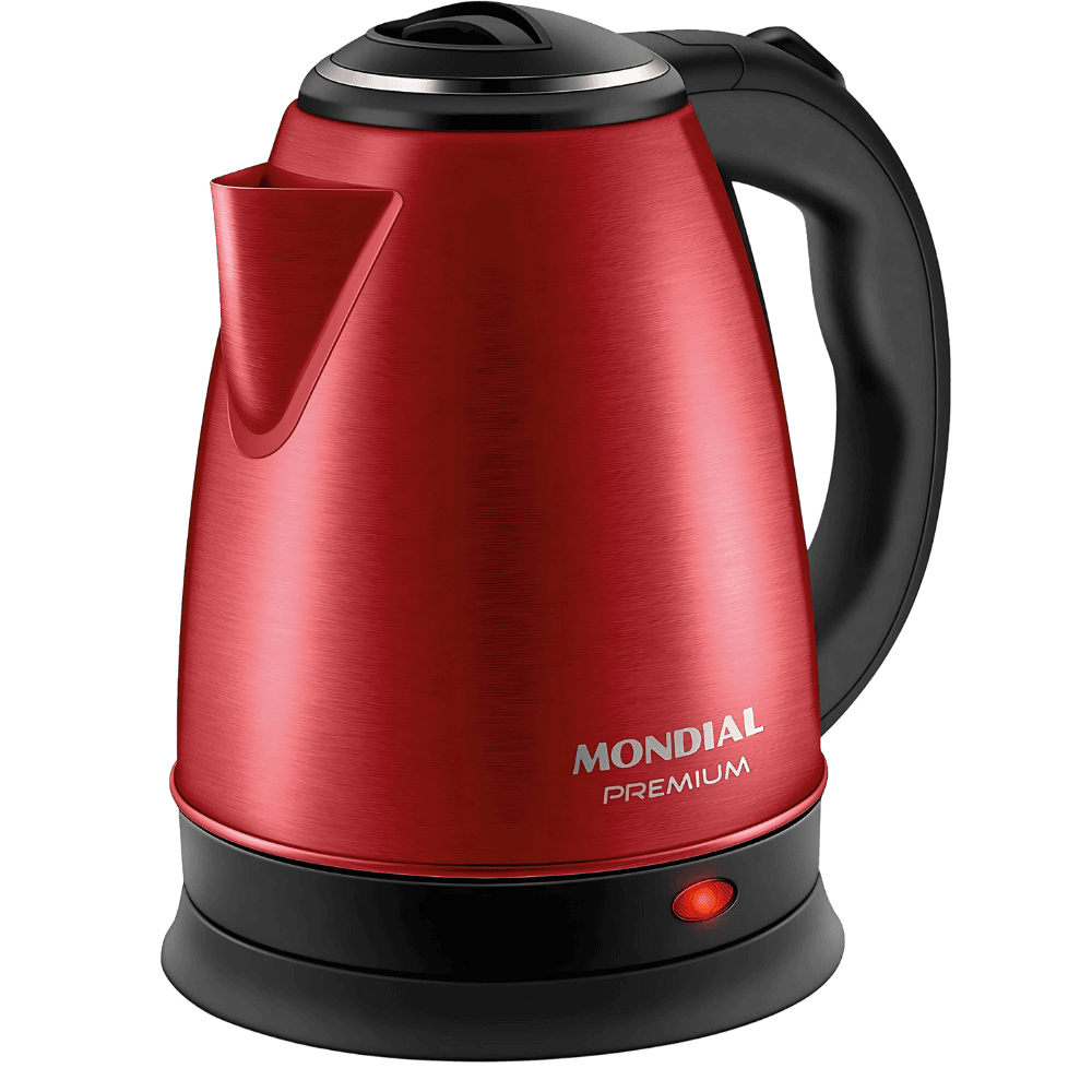 Chaleira Elétrica Pratic Mondial 1,7L Vermelho/Inox