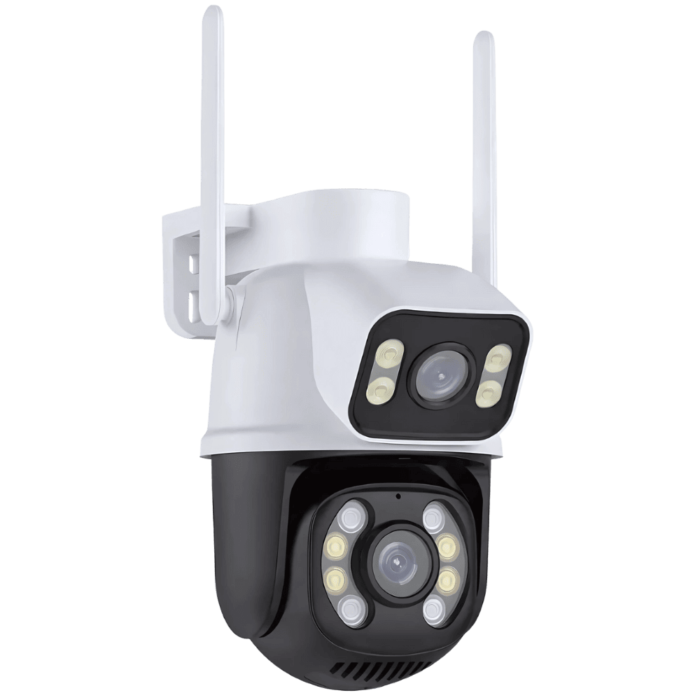 Câmera Segurança Dome 2k 360 Prova D'agua Lente Dupla Cor Branco/preto