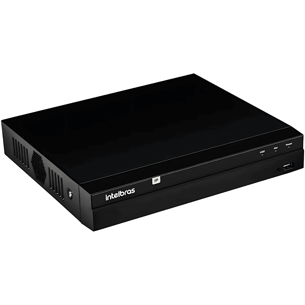 intelbras Gravador digital de vídeo NVR 8 canais PoE H.265+ NVD 1408 P 4k sem HD, Preto - Miniatura 1