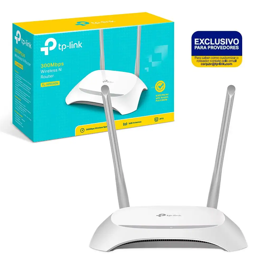 Roteador Wi-Fi Tp-link Tl-wr840n Wireless N 300mbps 2 Antenas Branco - Miniatura 6