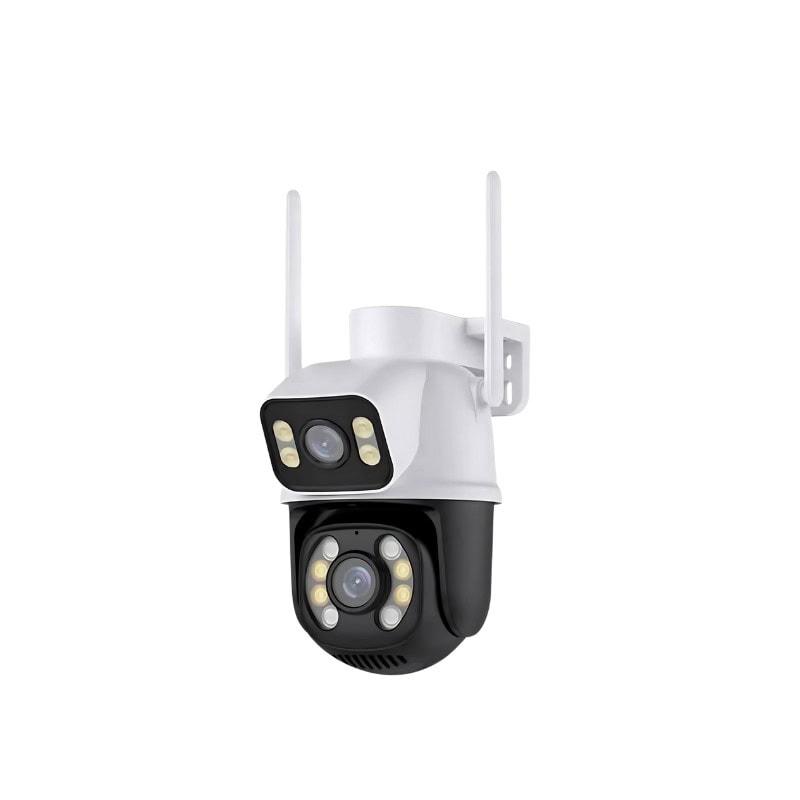 Kit Câmera Segurança Dome 2k 360 Prova D'agua Lente Dupla Cor Branco/preto + Cartão 64GB - Miniatura 4