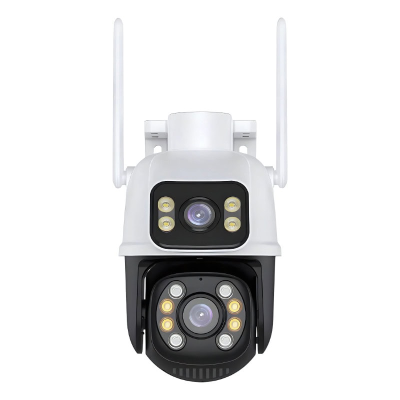 Kit Câmera Segurança Dome 2k 360 Prova D'agua Lente Dupla Cor Branco/preto + Cartão 64GB - Miniatura 5