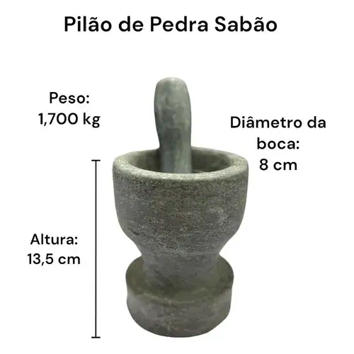 Jogo de Panelas de Pedra Sabão 6 peças com Panela de Pressão - Miniatura 8