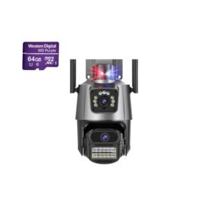 Kit Câmera de Segurança P11 EKS Wi-Fi 4K: Duas Lentes + Cartão 64GB